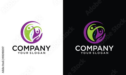 Creative Physical therapy vector logo icon illustration