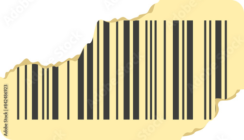Barcode Sticker Torn Element