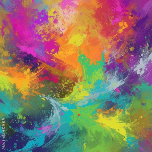 Wallpaper Mural Art abstract colorful grunge textures, background Torontodigital.ca