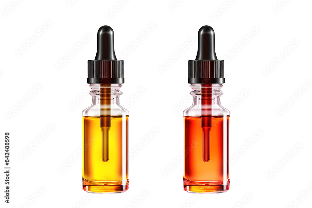 Elixir Duo: Mystical Potion Bottles on White or PNG Transparent Background. Elixir Duo: Mystical Potion Bottles on White or PNG Transparent Background.
