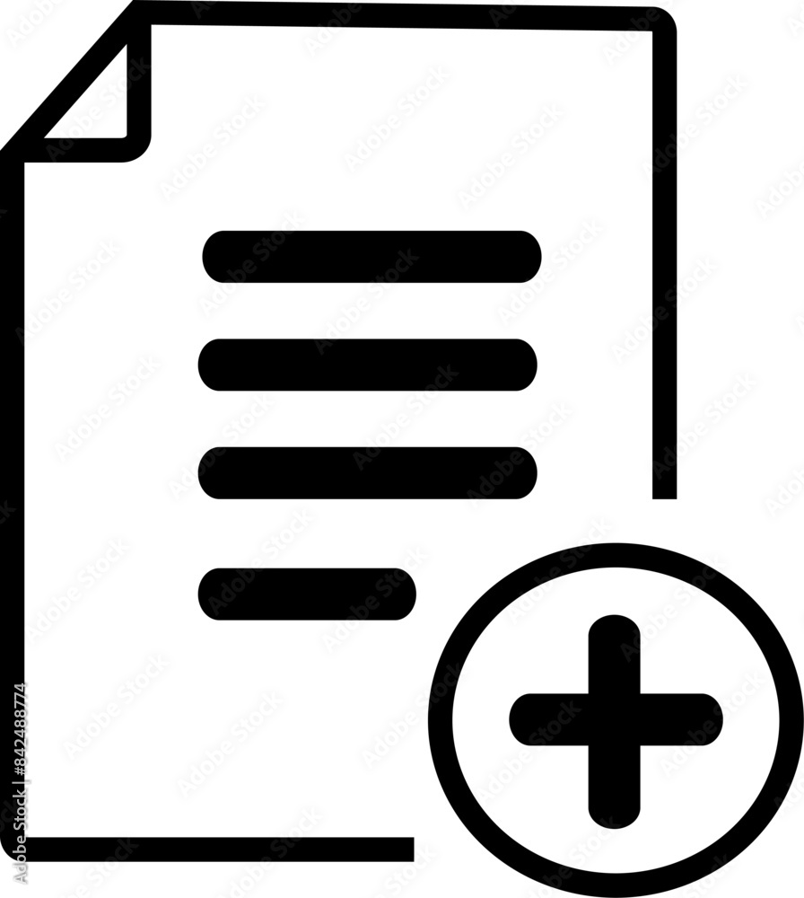 Add list line icon. Editable Add list line icon. Editable