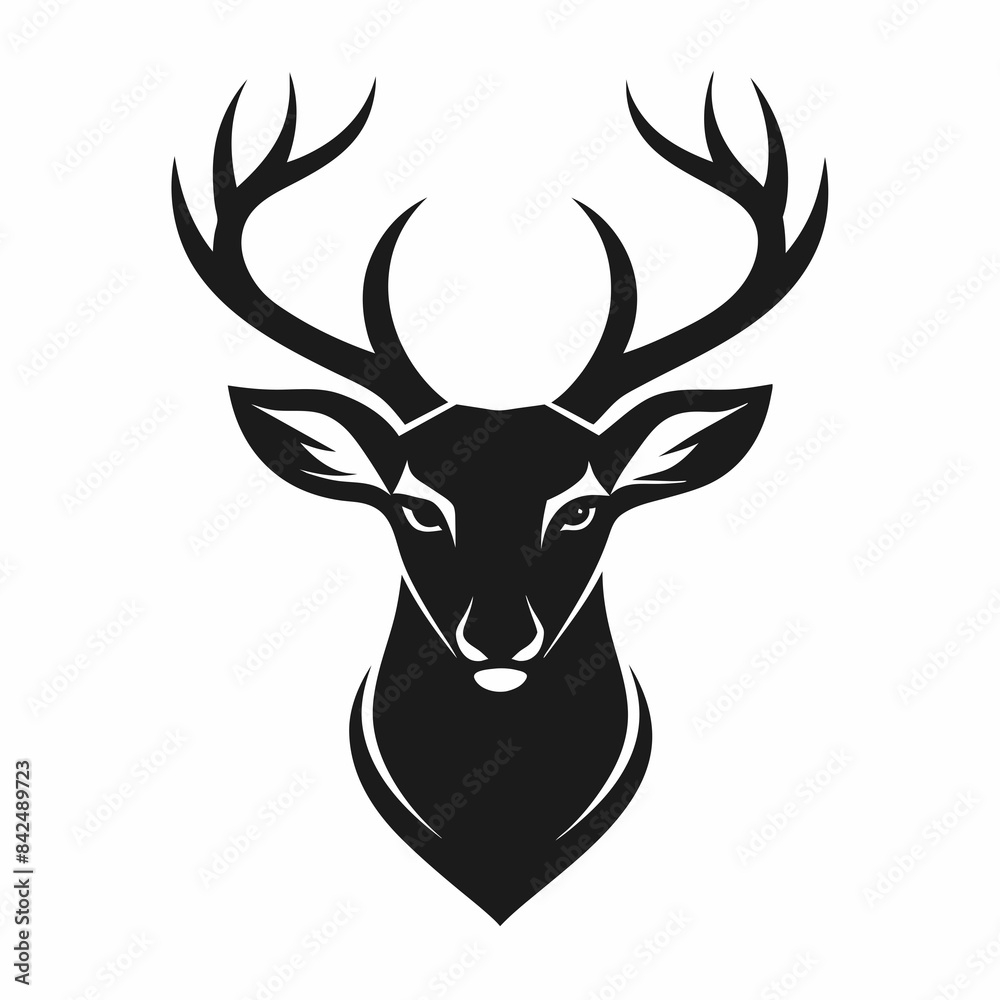 Unique Deer Head Logo Vector: Simple and Stylish Icon Designs Unique Deer Head Logo Vector: Simple and Stylish Icon Designs