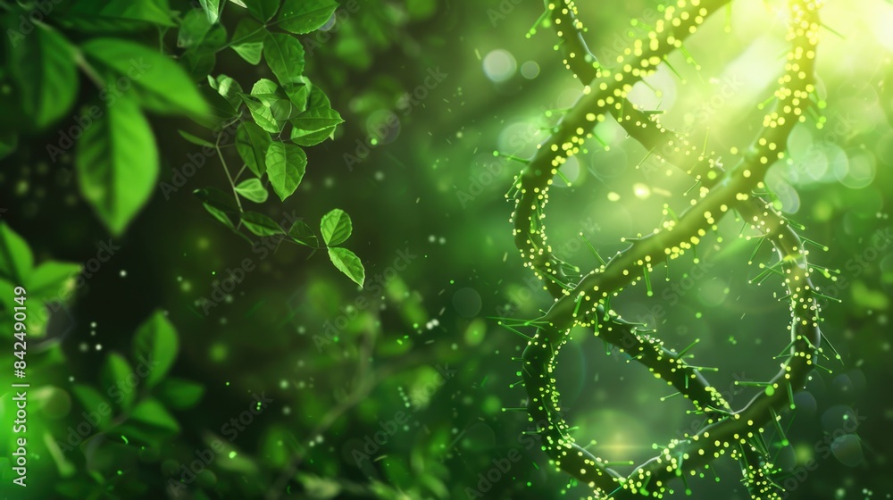 Green Science. Anatomical Analysis of DNA Molecules in Biochemistry Background Green Science. Anatomical Analysis of DNA Molecules in Biochemistry Background