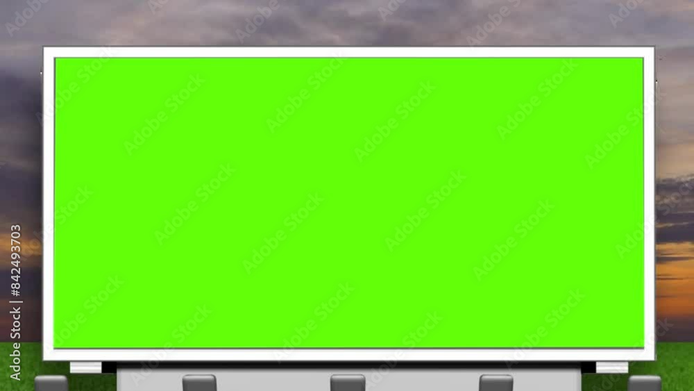 Green Screen Marketing/ Advertising Billboard 3d motion animation 4K Green Screen Marketing/ Advertising Billboard 3d motion animation 4K