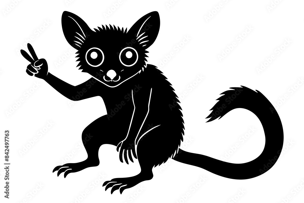 lemur silhouette vector illustration lemur silhouette vector illustration