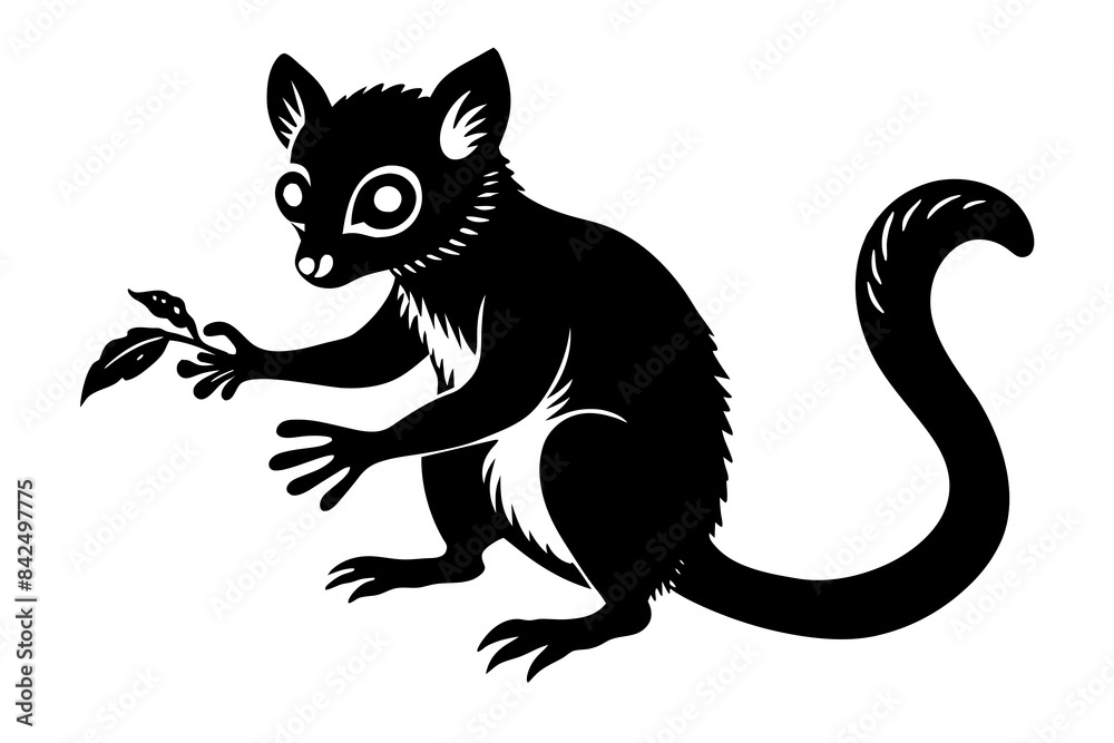 lemur silhouette vector illustration lemur silhouette vector illustration