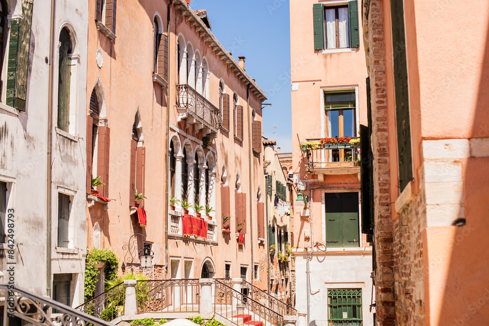 Landscape of Venice views, concept of vacation in Italy. Old part of city center. Ideas for journey. Landscape of Venice views, concept of vacation in Italy. Old part of city center. Ideas for journey.