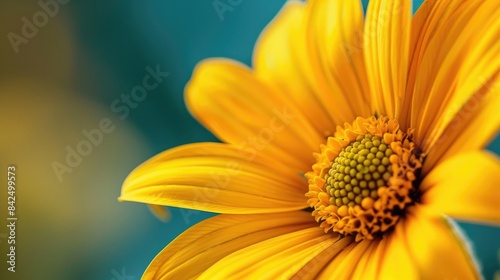 Close up image of a petite yellow flower