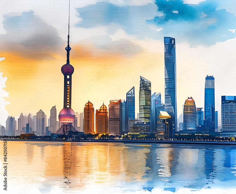 Naklejka premium Shanghai