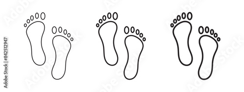 Baby Feet icon vector image. Can be used for Baby Shower.