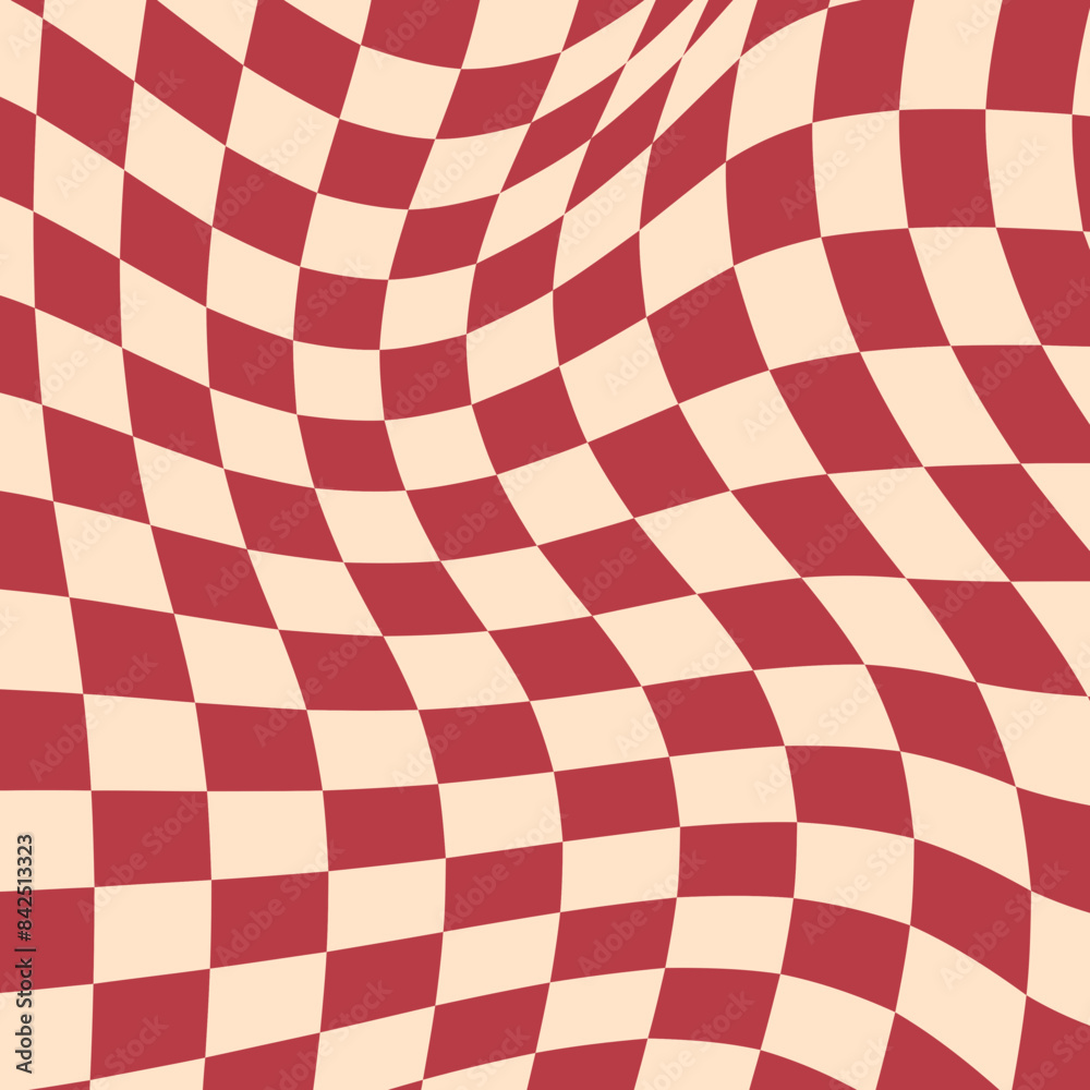 Retro Distorted Checkered