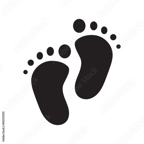 baby feet glyph icon