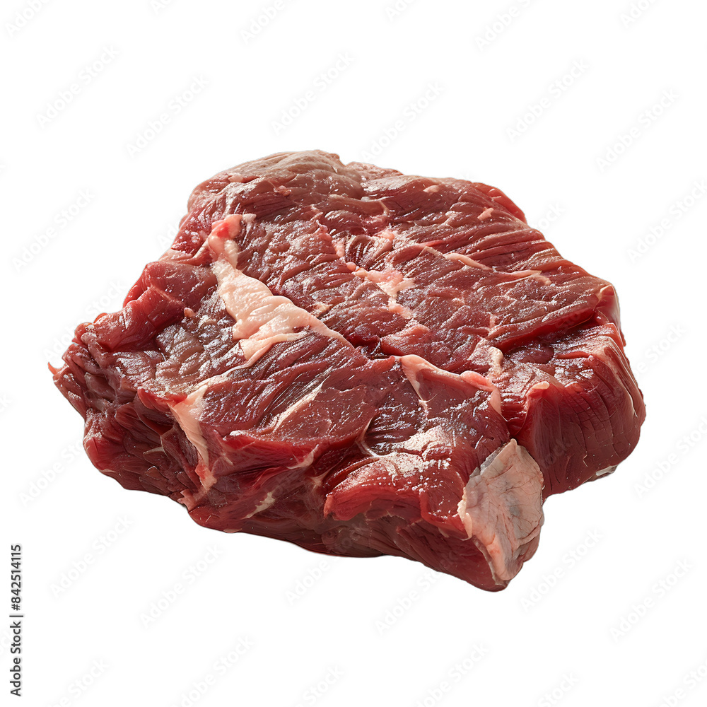 Fototapeta premium [Transparent Background PNG]Raw beef steak on white background