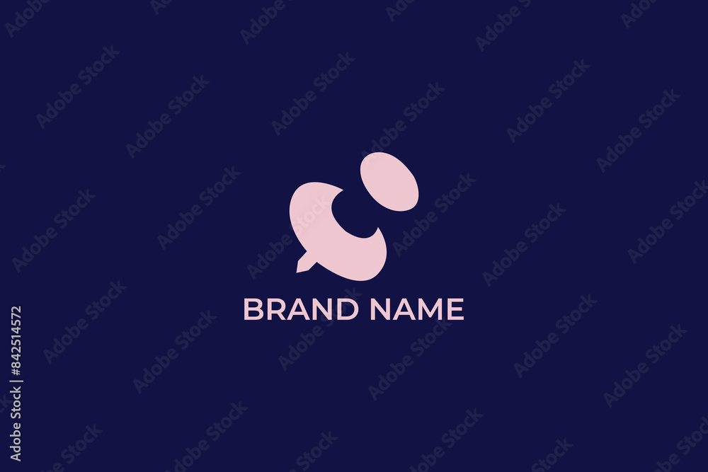 pin icon logo, board pin logo, note pin logo, bookmark logo, logomark