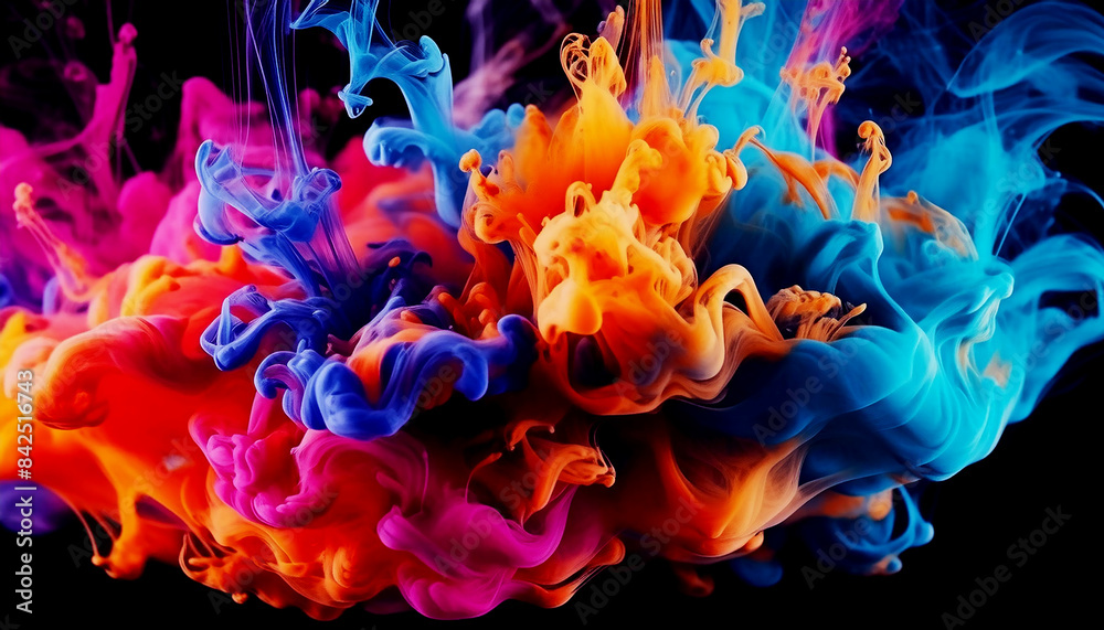 Fototapeta premium Colorful smoke background, abstract background for presentations