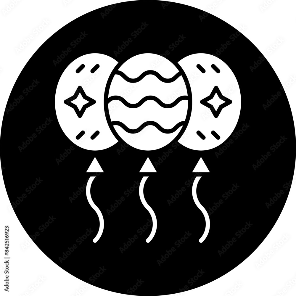 Vector Design New Year Balloons Icon Style Vector Design New Year Balloons Icon Style