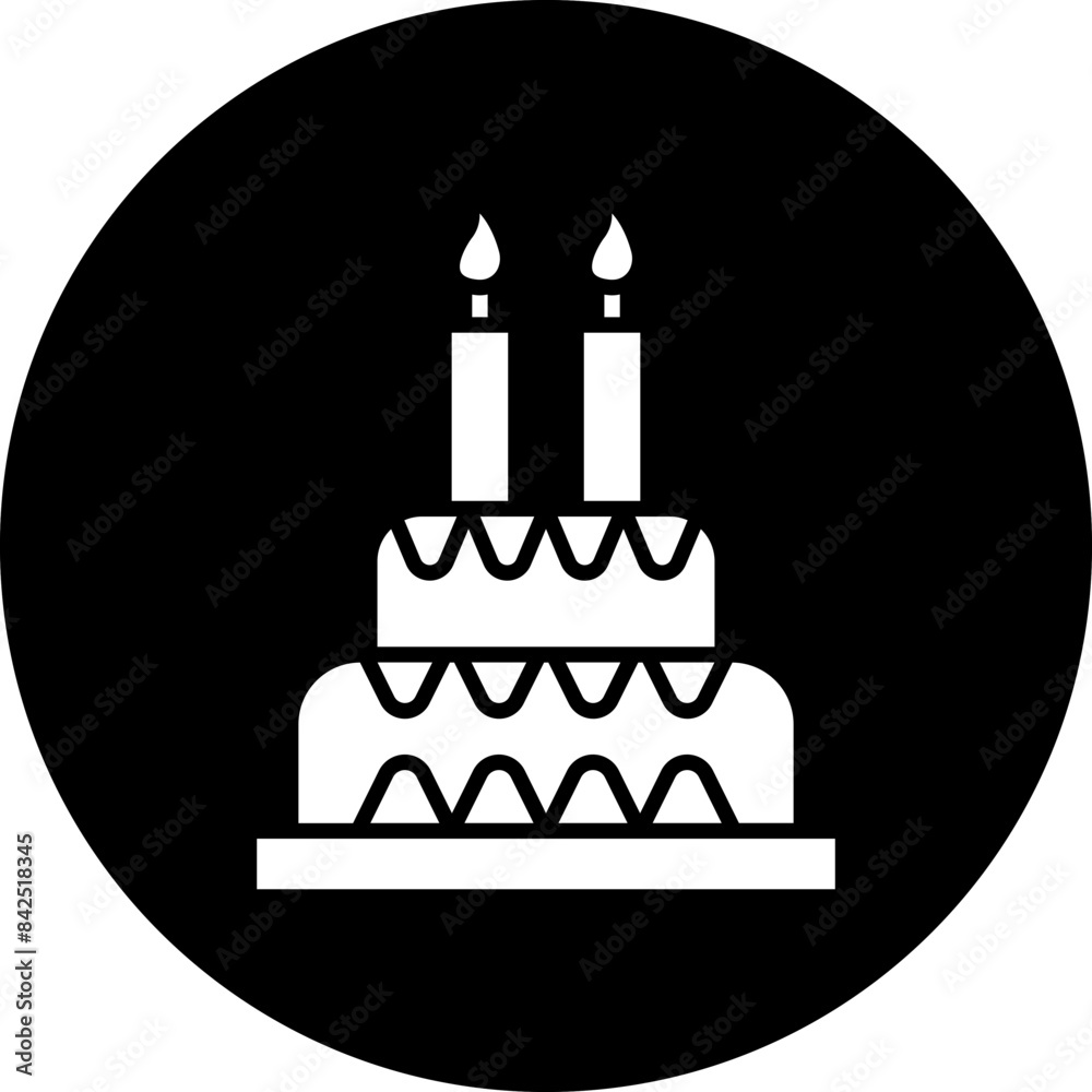 Vector Design Birthday Cake Icon Style Vector Design Birthday Cake Icon Style