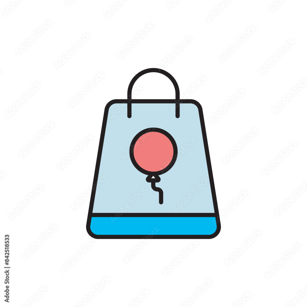 Shopping Bag icon design with white background stock illustration Shopping Bag icon design with white background stock illustration