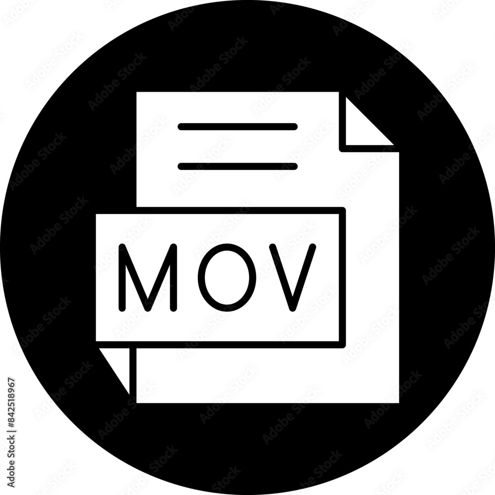 Vector Design MOV Icon Style Vector Design MOV Icon Style