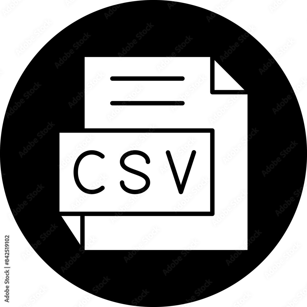 Vector Design CSV Icon Style