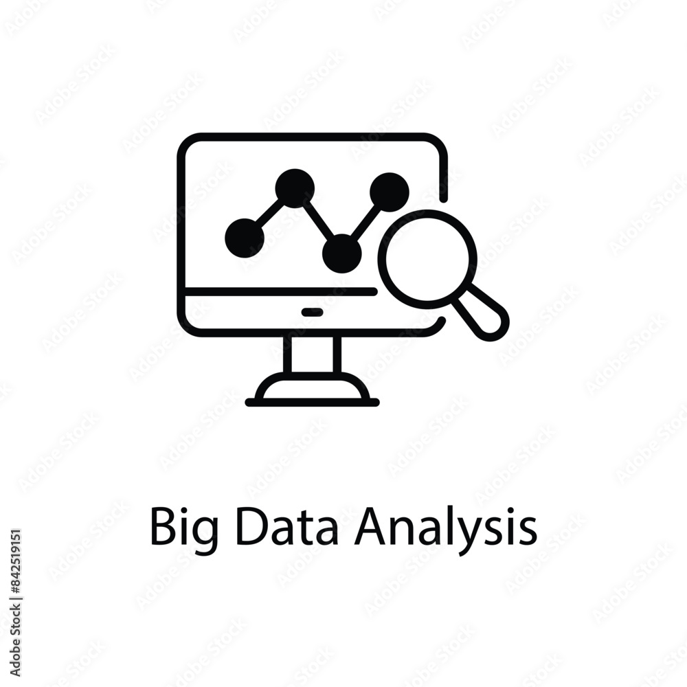 Big Data Analysis vector icon Big Data Analysis vector icon
