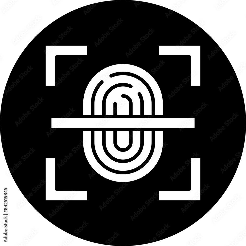 Vector Design Fingerprint Scan Icon Style Vector Design Fingerprint Scan Icon Style