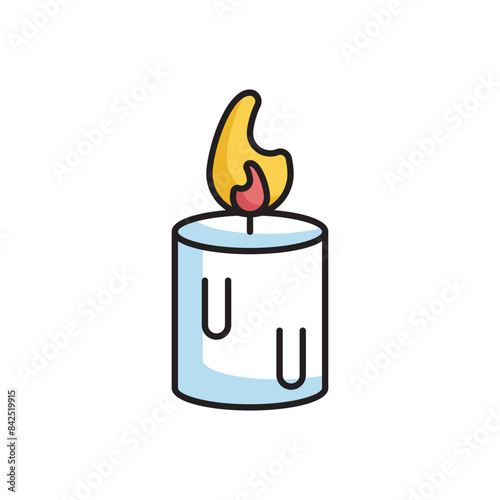 Candel icon design with white background stock illustration