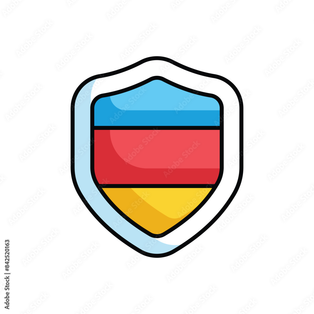 Shield icon design with white background stock illustration Shield icon design with white background stock illustration