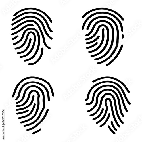 fingerprint icon set