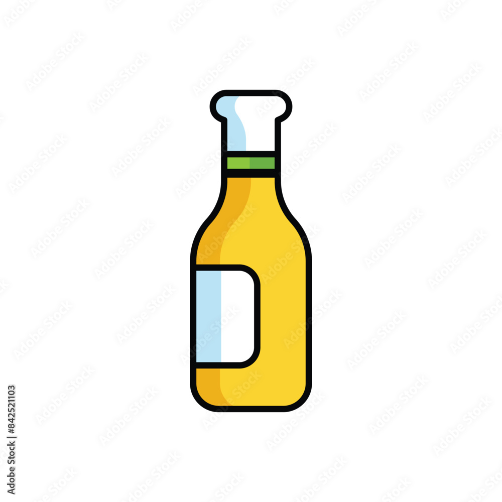 Beer Bottle icon design with white background stock illustration Beer Bottle icon design with white background stock illustration