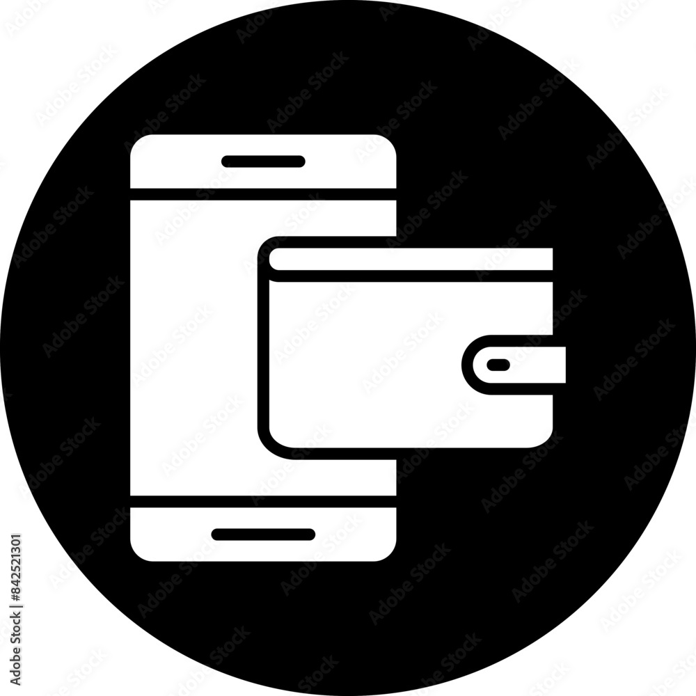Vector Design Digital Wallet Icon Style Vector Design Digital Wallet Icon Style