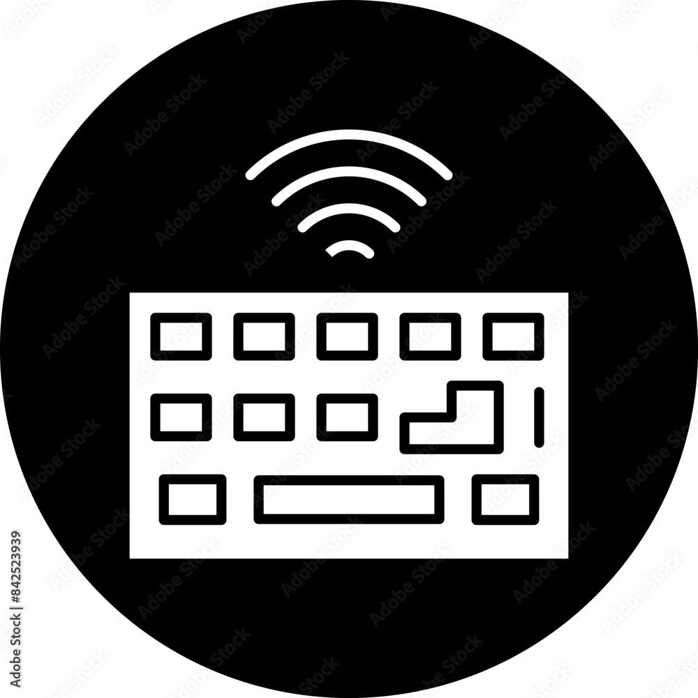 Vector Design Wireless Keyboard Icon Style Vector Design Wireless Keyboard Icon Style