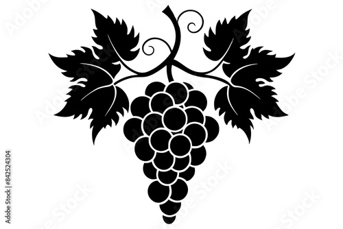 grape fruit silhouette vector illustration
