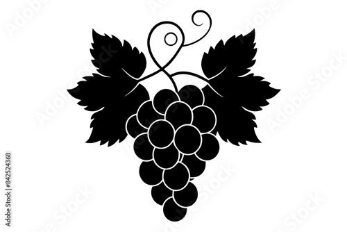 grape fruit silhouette vector illustration