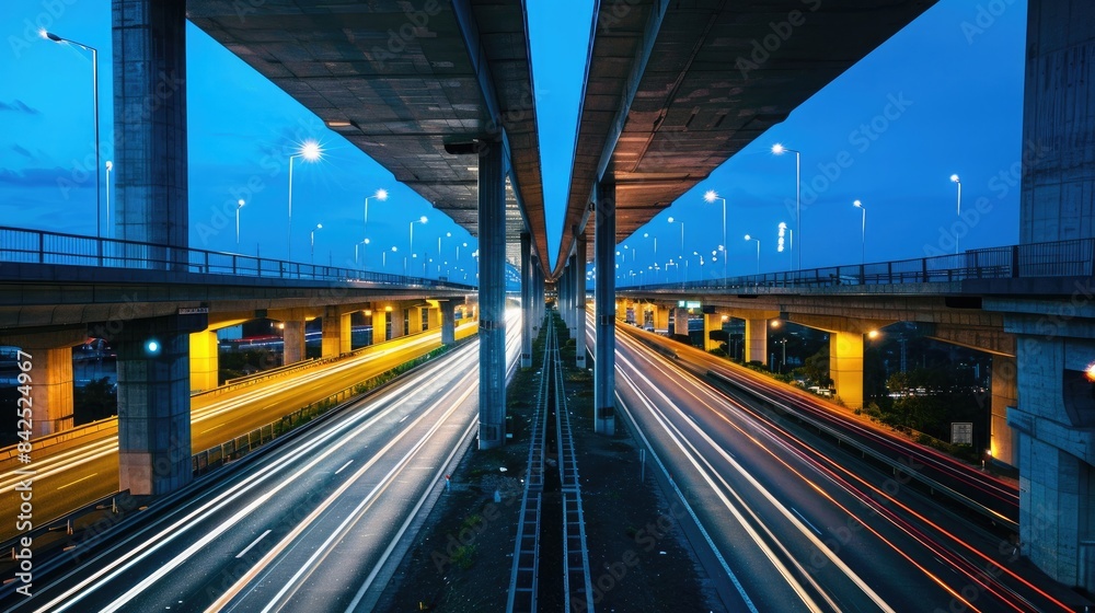Fototapeta premium road elevated highways and bridges representing modern infrastructure