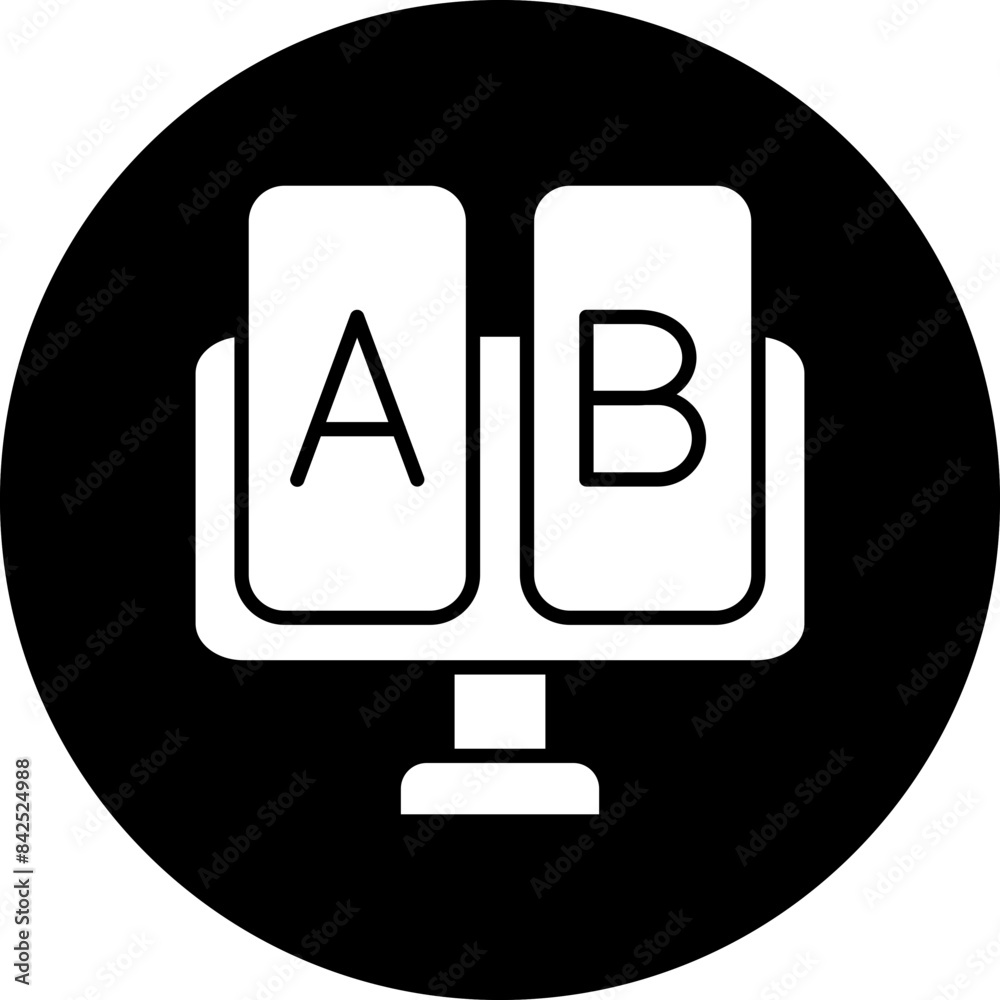 Vector Design AB Testing Icon Style Vector Design AB Testing Icon Style