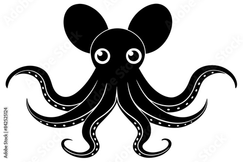 dumbo octopus silhouette vector illustration photo