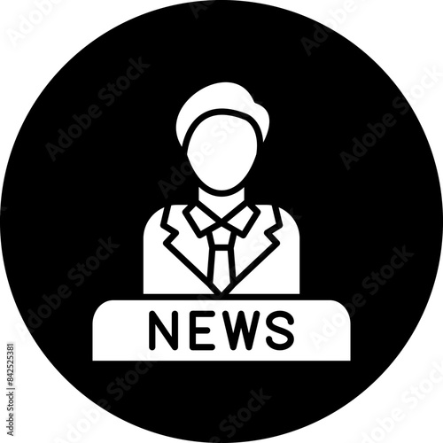 Vector Design News Anchor Icon Style