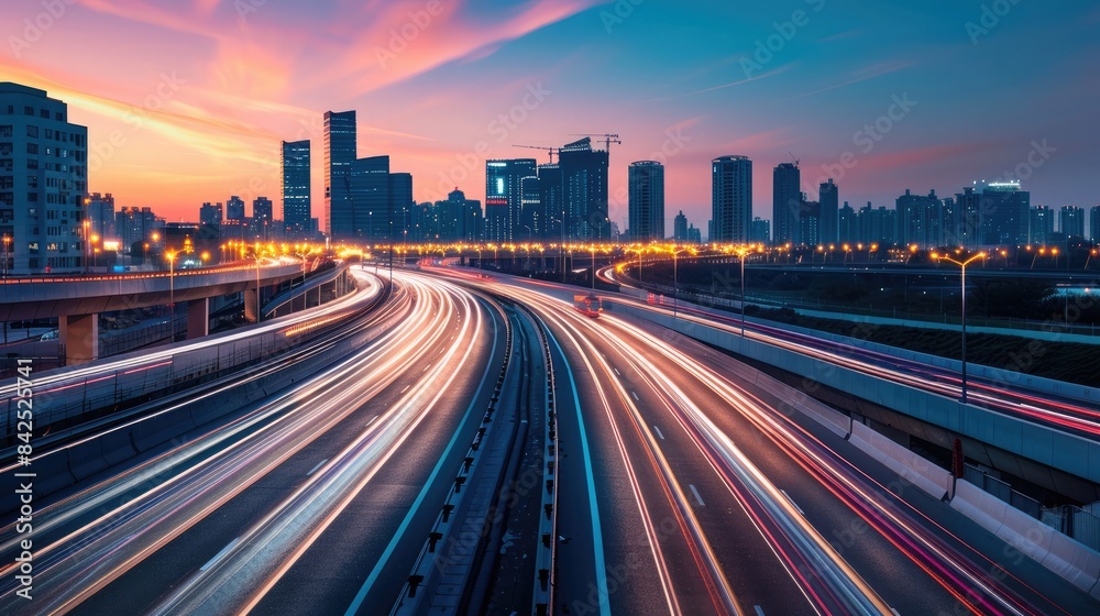 Obraz premium road elevated highways and bridges representing modern infrastructure