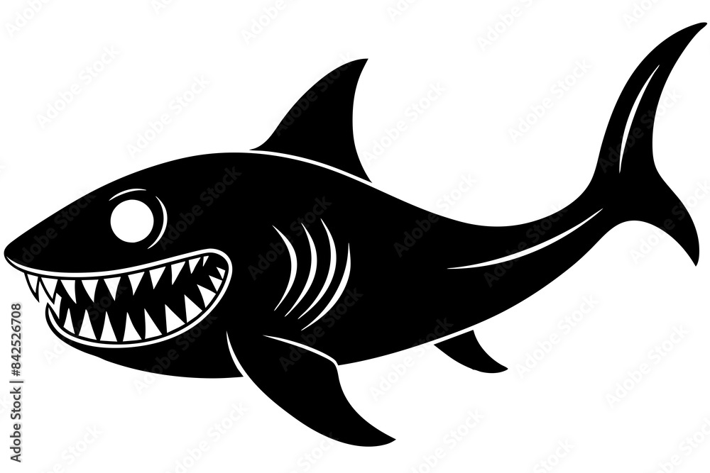goblin shark silhouette vector illustration goblin shark silhouette vector illustration
