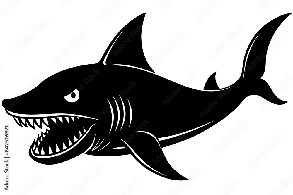 goblin shark silhouette vector illustration goblin shark silhouette vector illustration