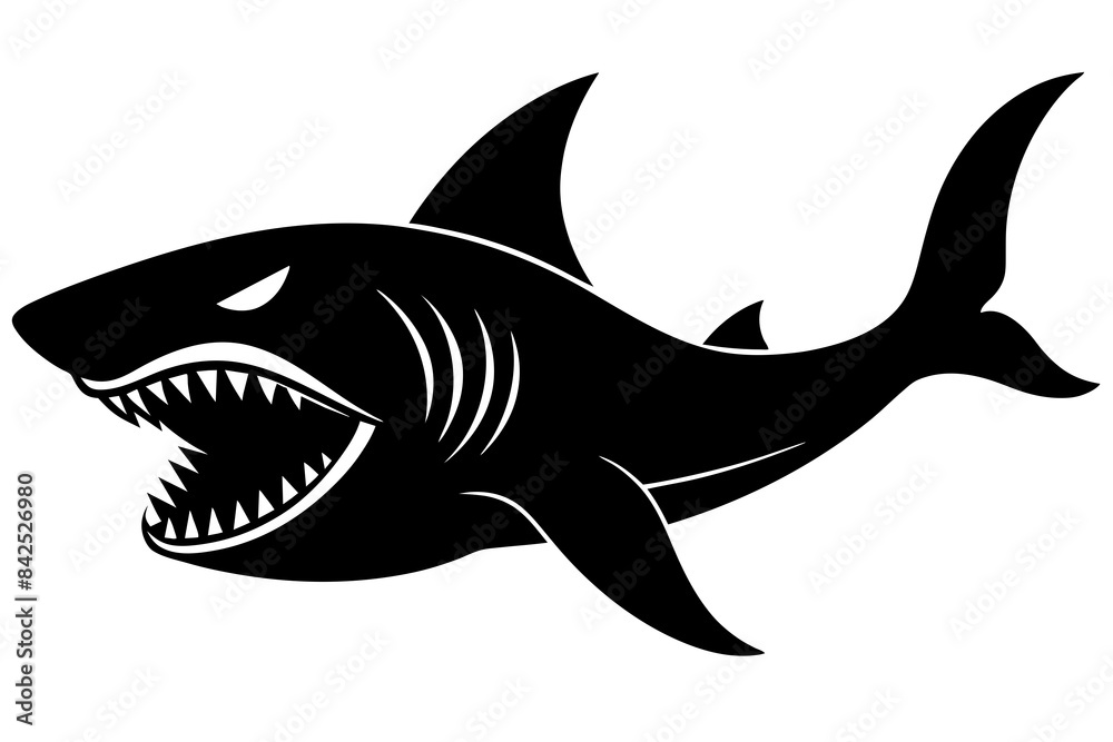 goblin shark silhouette vector illustration goblin shark silhouette vector illustration