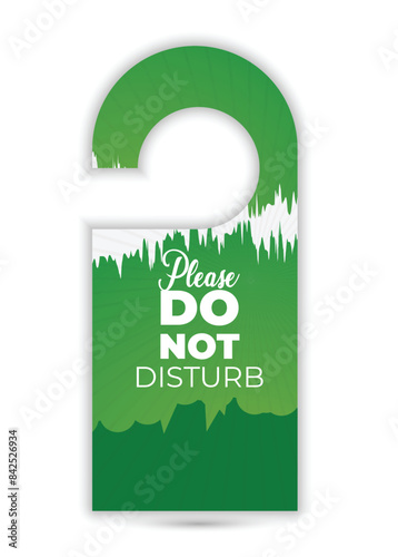 Door hanger flat design do not disturb sign design