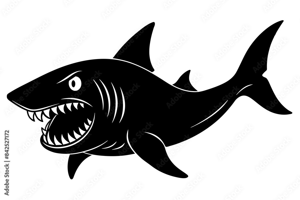 goblin shark silhouette vector illustration goblin shark silhouette vector illustration