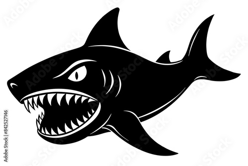 goblin shark silhouette vector illustration photo