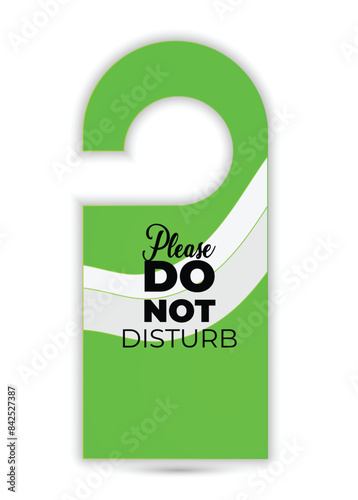 Door hanger flat design do not disturb sign design