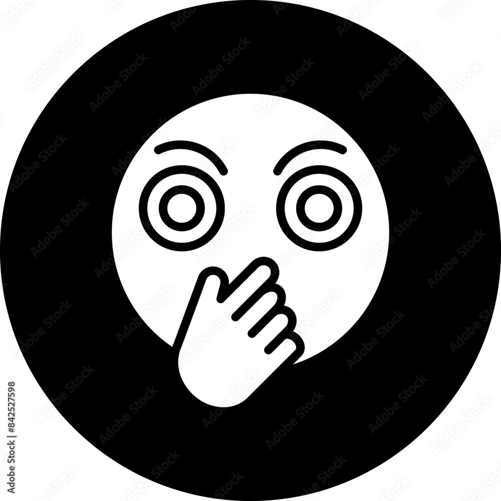 Vector Design Embarrassed Icon Style Vector Design Embarrassed Icon Style