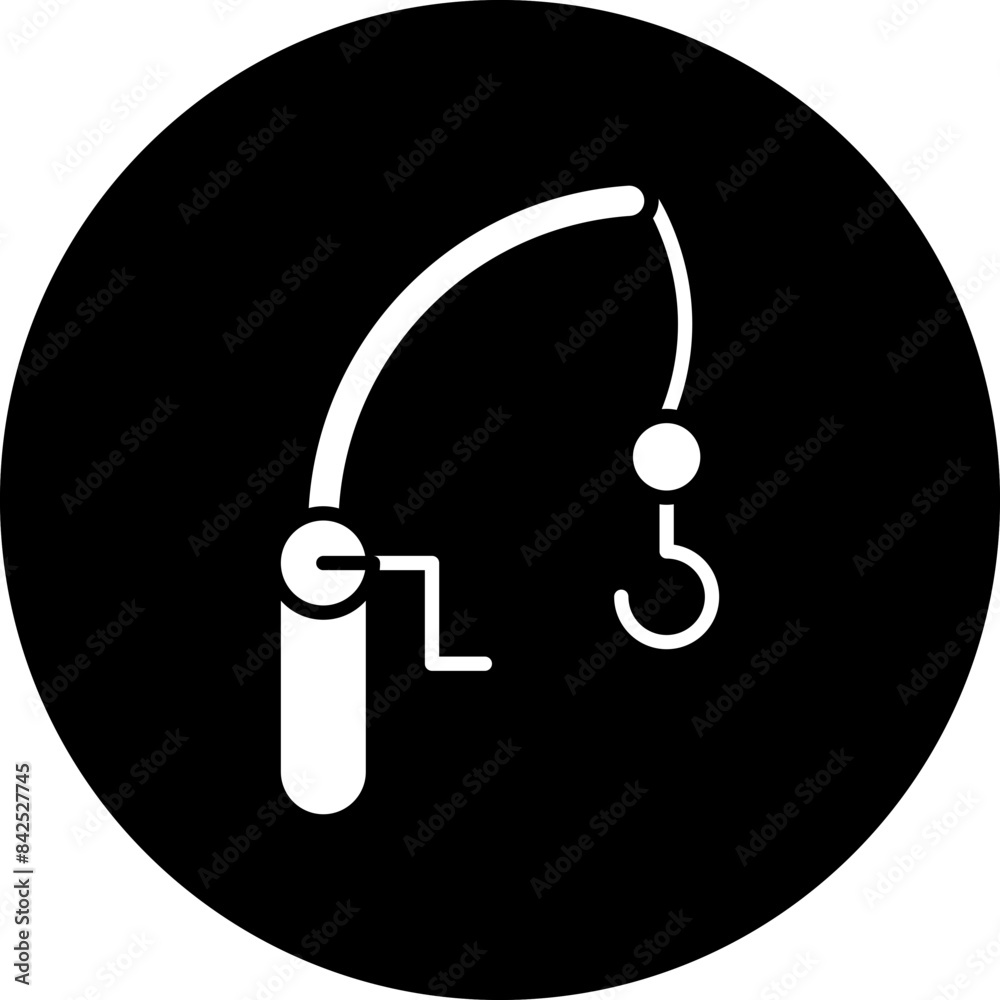 Vector Design Fishing Rod Icon Style Vector Design Fishing Rod Icon Style