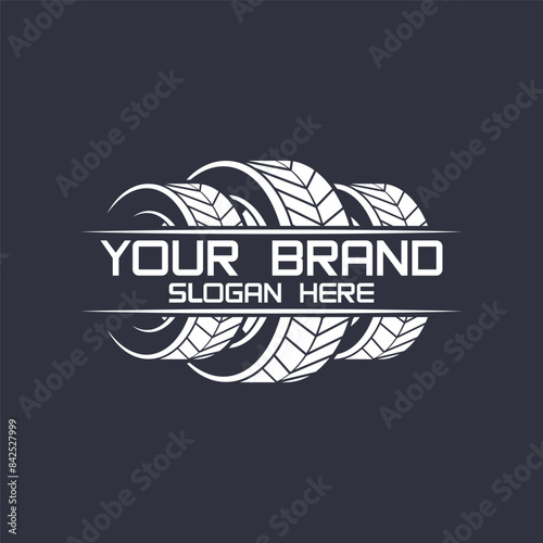 Tire or wheel logo design. Logo suitable for tire shops, workshops and companies.