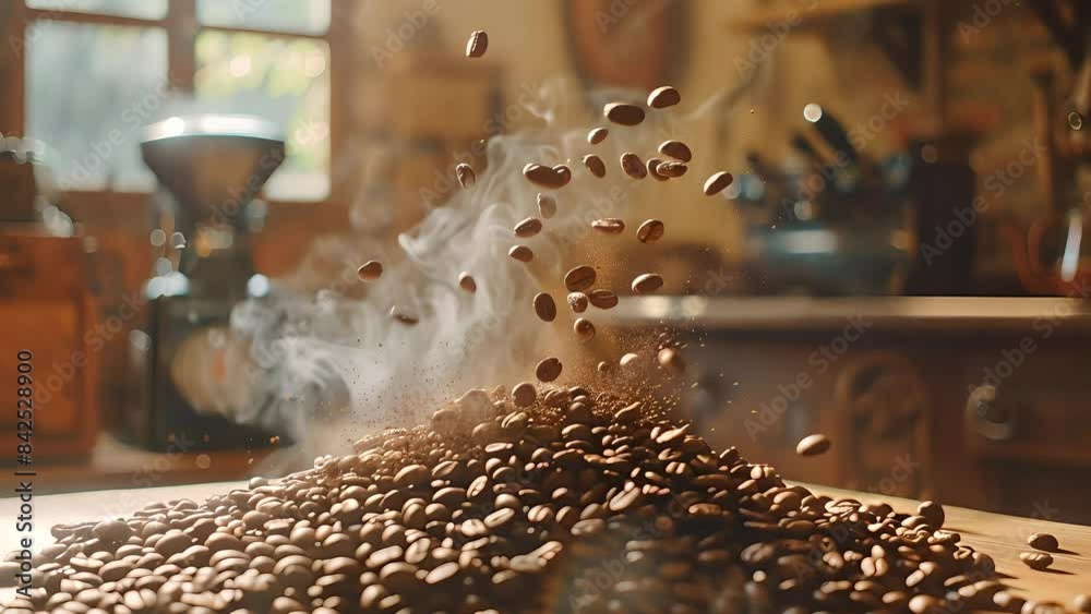 beans in a cafe background video